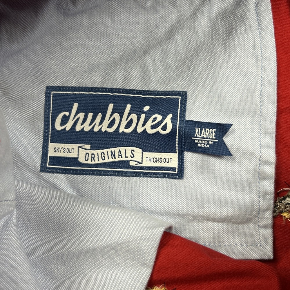 Chubbies Shorts Mens XL 5.5" Red Bald Eagles Embroidered Elastic Waist Stretch - Picture 3 of 7